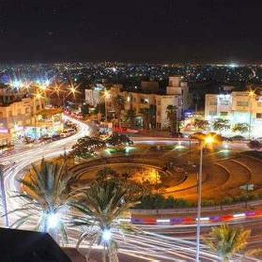 Abdoun Circle in Amman at night